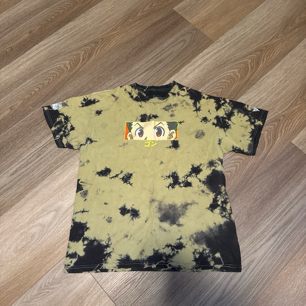 Hunterxhunter Gintama Hypland Black Yellow Tie Dye T-shirt Size Medium